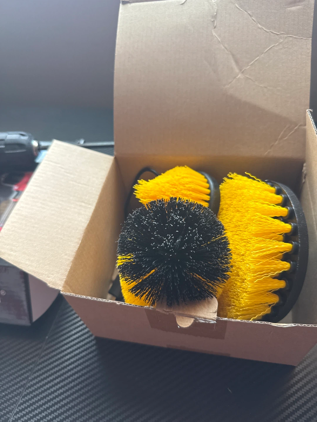 DEKO 8V Drill with Brush Attachment Set