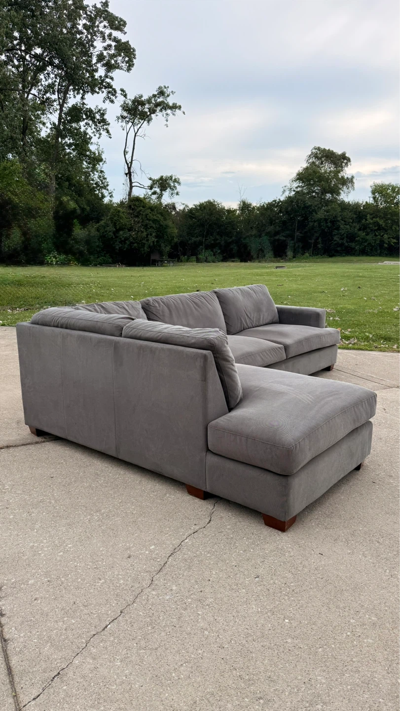 Gray Sectional Sofa with Chaise - photo 5