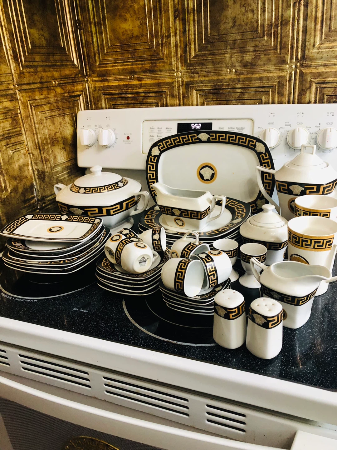 Versace Inspired Dinnerware Set 46 pieces