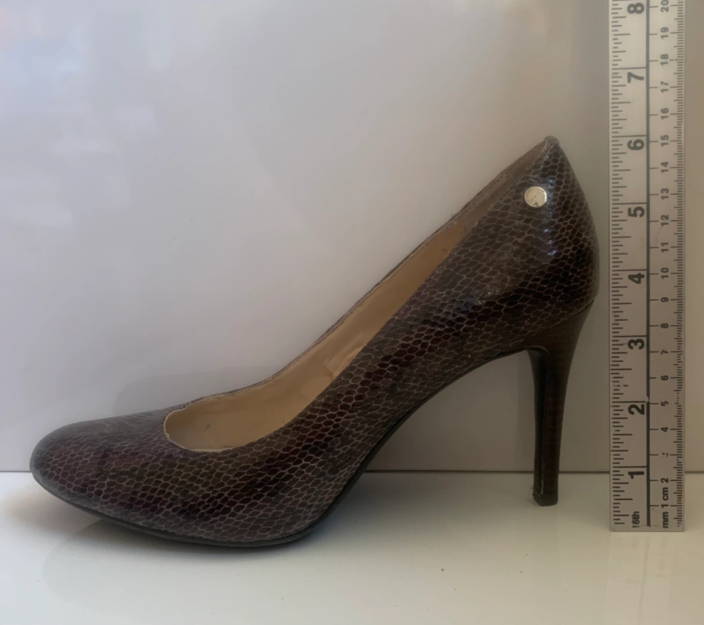 Calvin Klein Lana Snakeskin Print Pumps Size 9.5M - photo 5