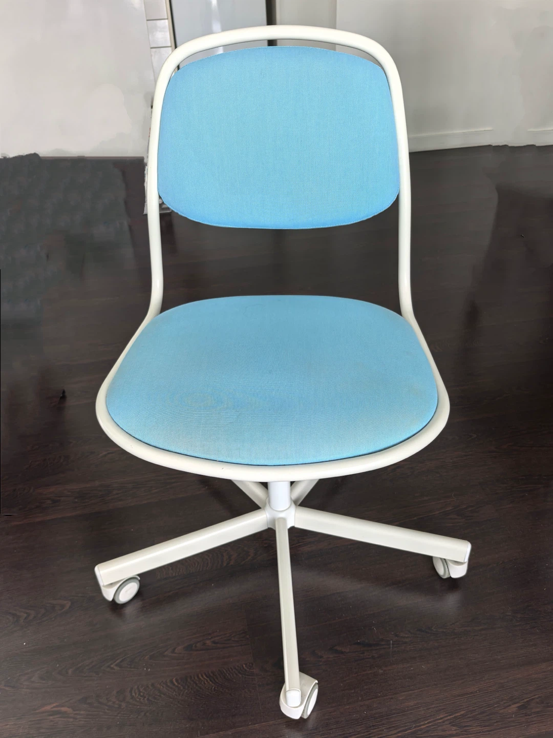 IKEA ÖRFJÄLL Swivel chair white blue