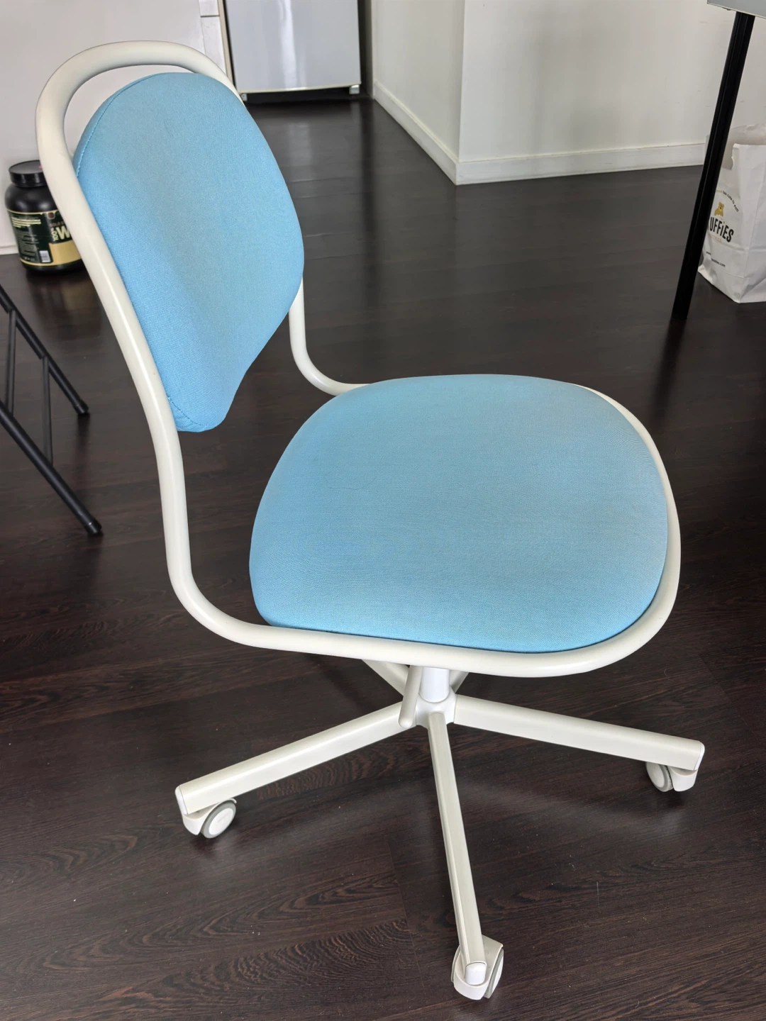 IKEA ÖRFJÄLL Swivel chair white blue - photo 2