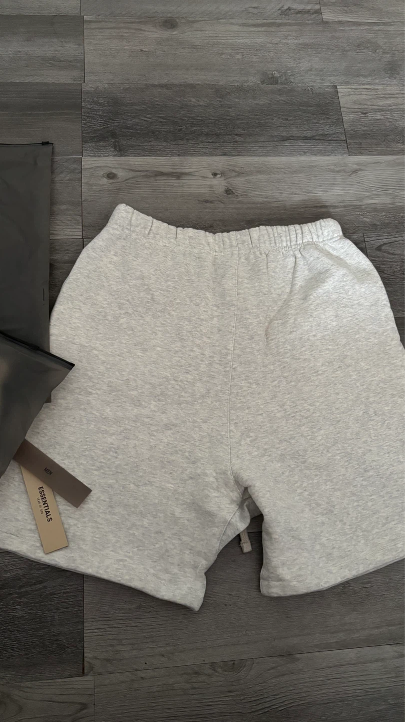 Fear of God Essentials Light Oatmeal Sweat Shorts - photo 2