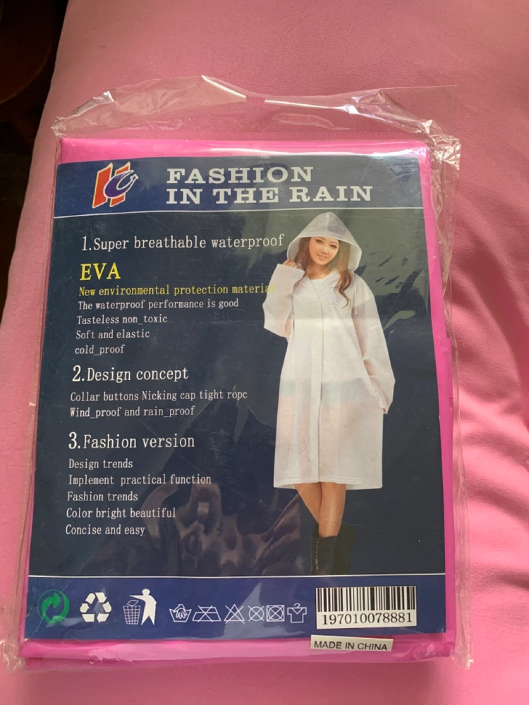 Fashion in the Rain EVA Poncho ⚽NEW