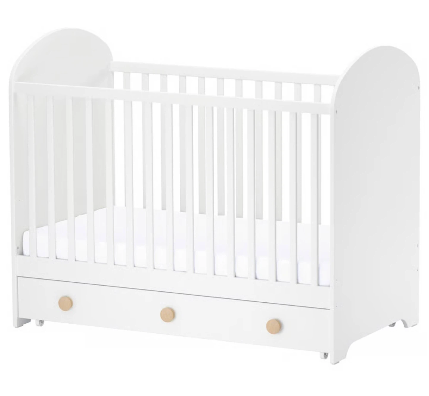 White baby crib with drawer - photo 3