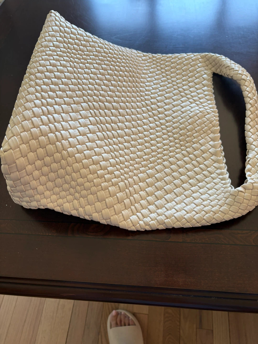 Woven Hobo Bag faux leather. NEW - photo 3