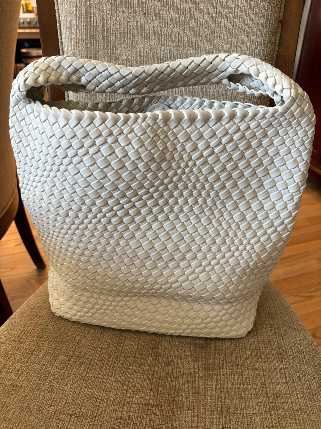 Woven Hobo Bag faux leather. NEW
