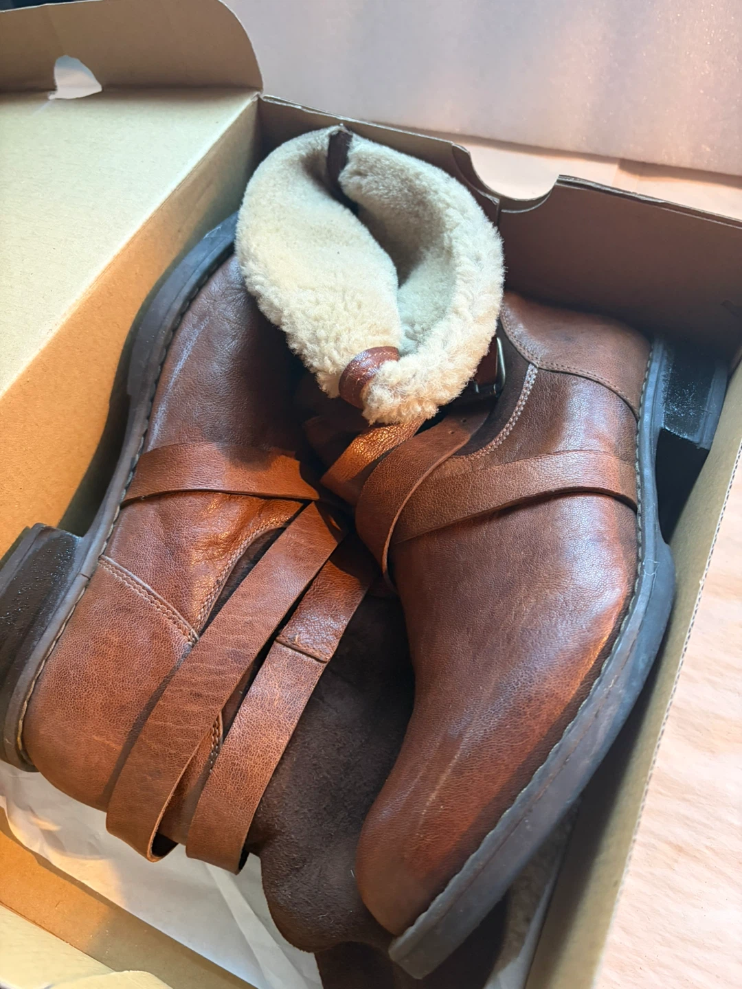 Old Road Women's Brown Leather Boots Size 37 - photo 4