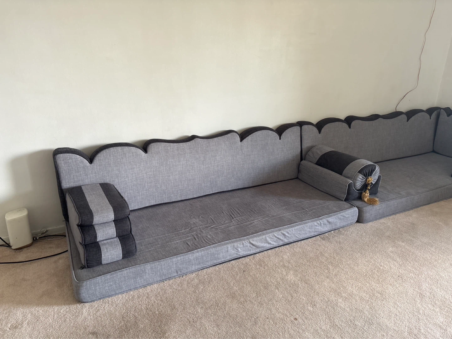 Grey Modular Floor Sofa Set - photo 2
