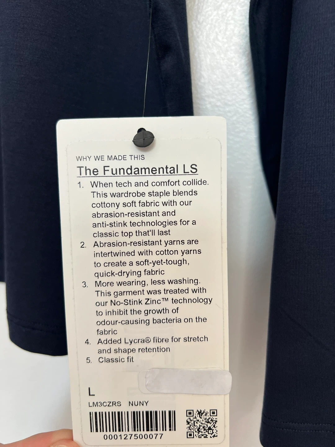 Lululemon The Fundamental LS T-Shirt Navy Blue Size L - photo 2