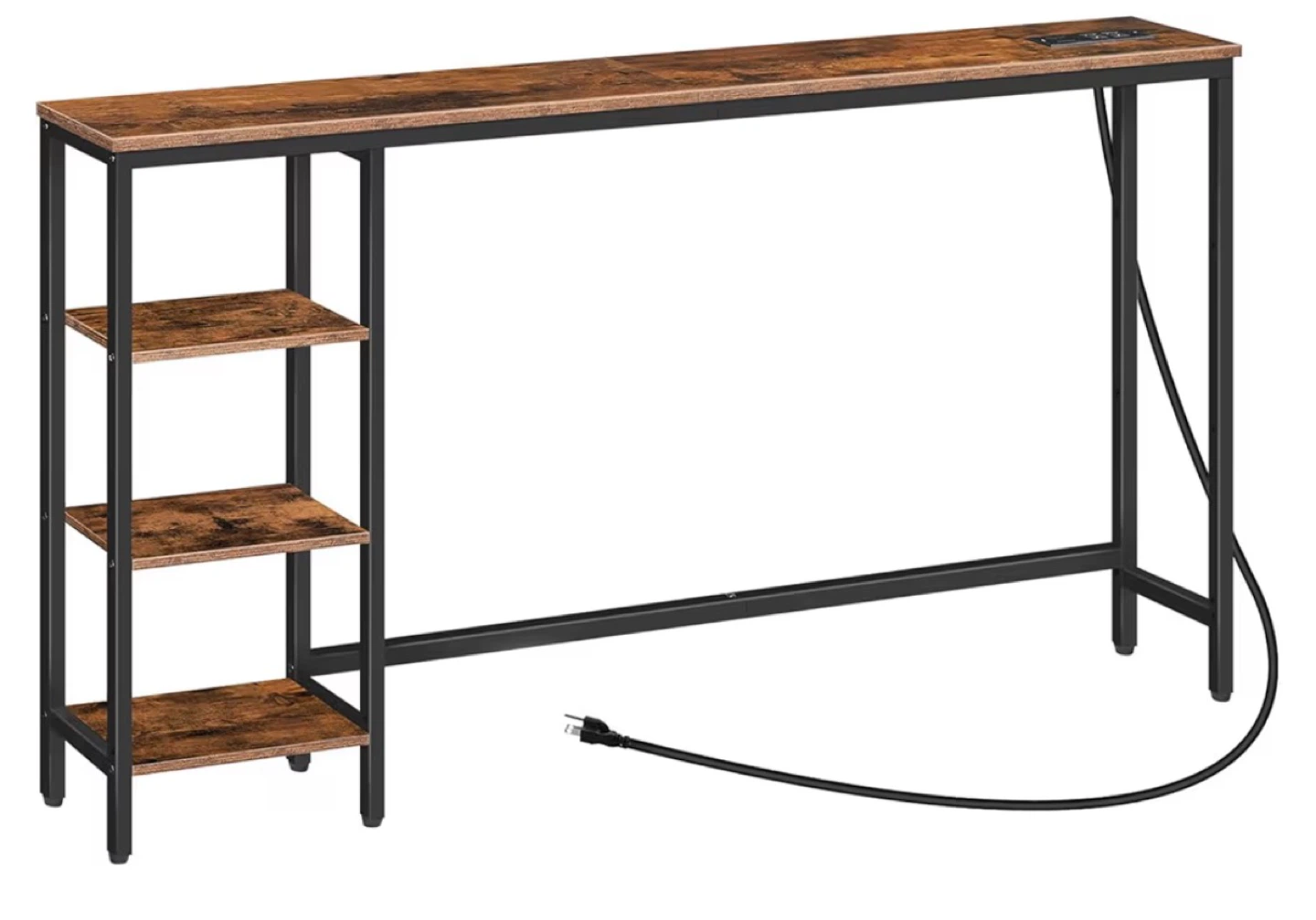 HOOBRO Console Table with Power Outlet, 63"