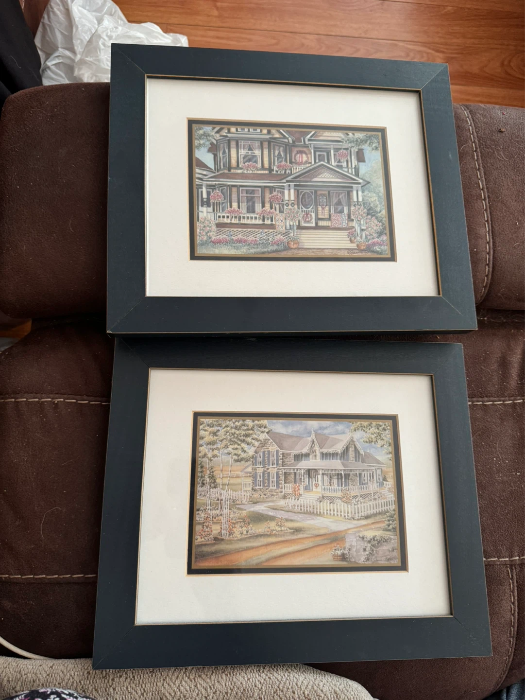Framed Art Prints of Houses (Set of 2)
