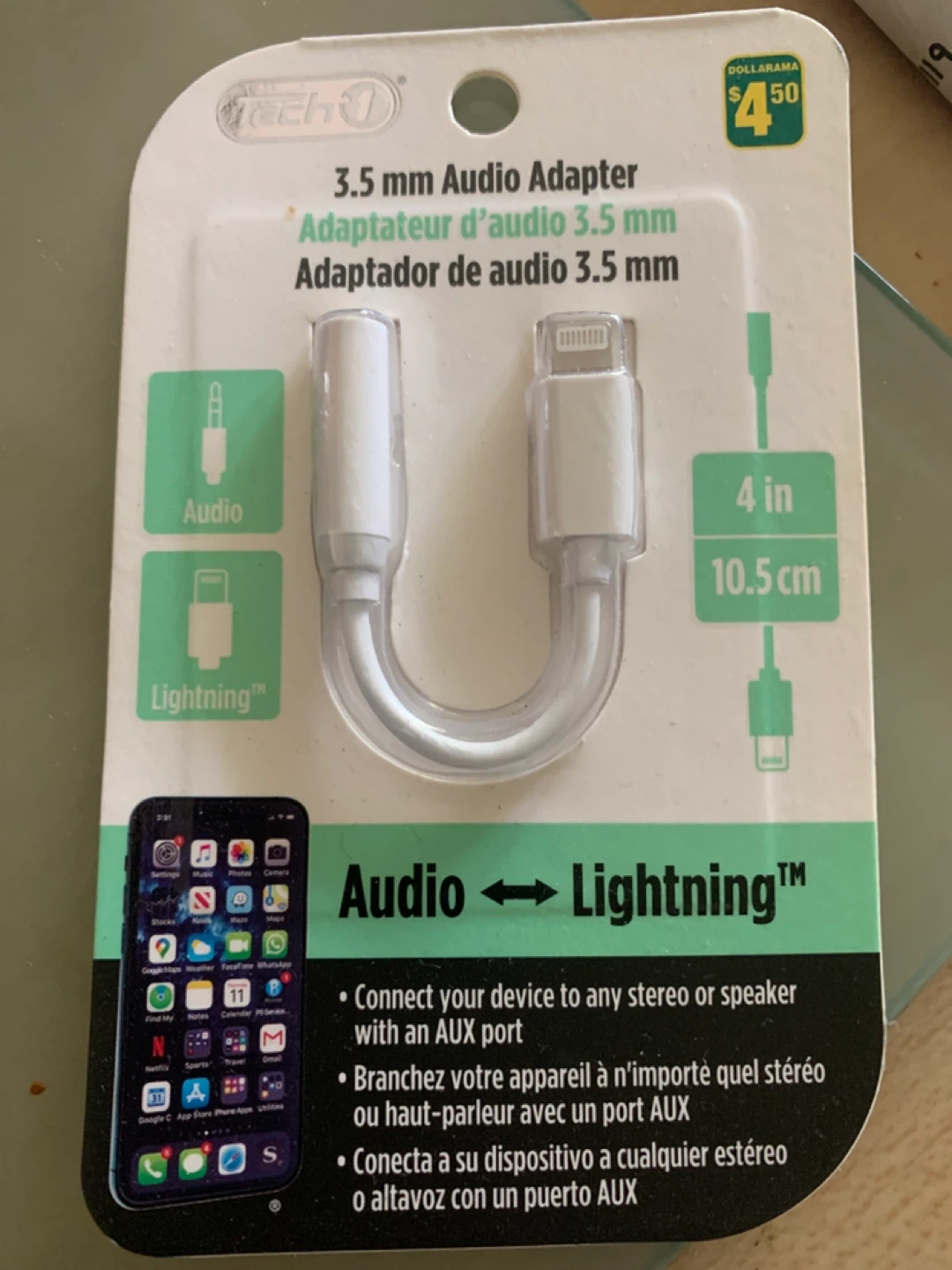 ⚽ Tech 1 3.5mm Audio Adapter for Lightning Devices