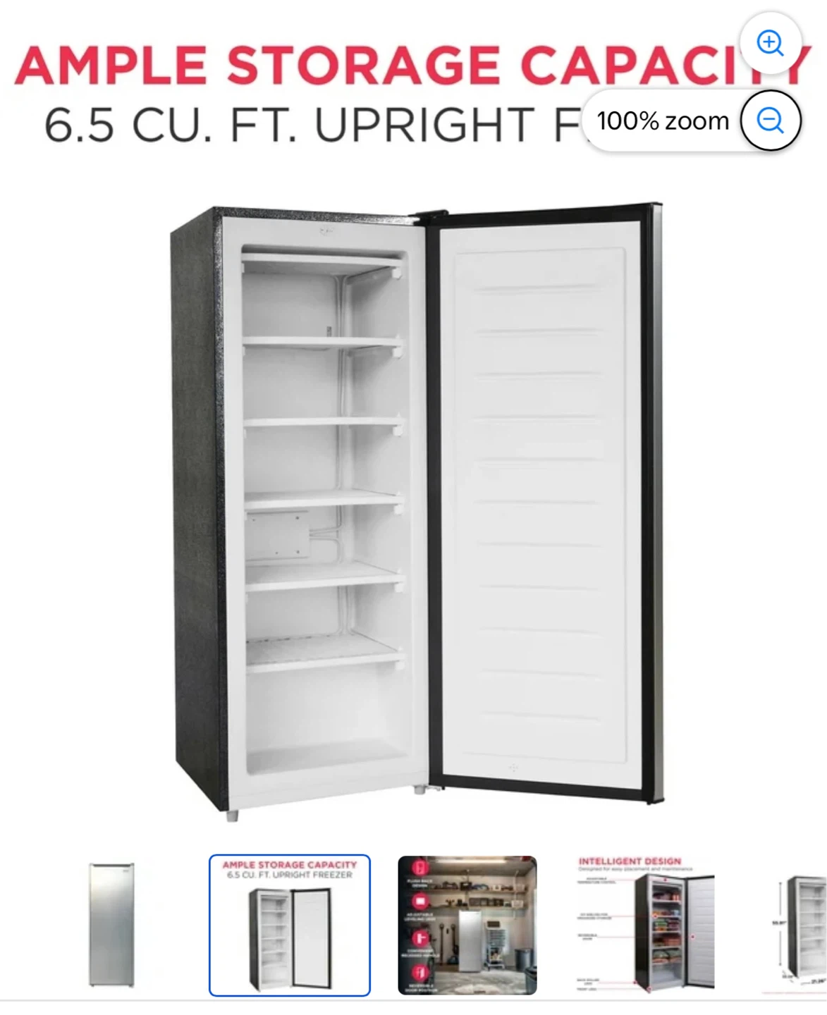 ⚽️Hamilton Beach 6.5 Cu. Ft. Upright Freezer - photo 2