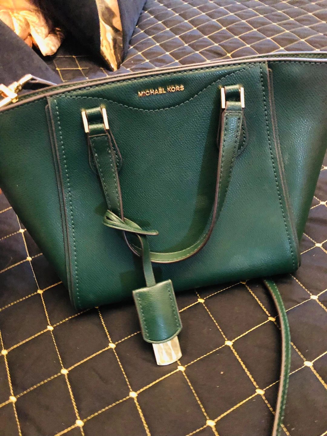 Michael Kors Green Leather Handbag