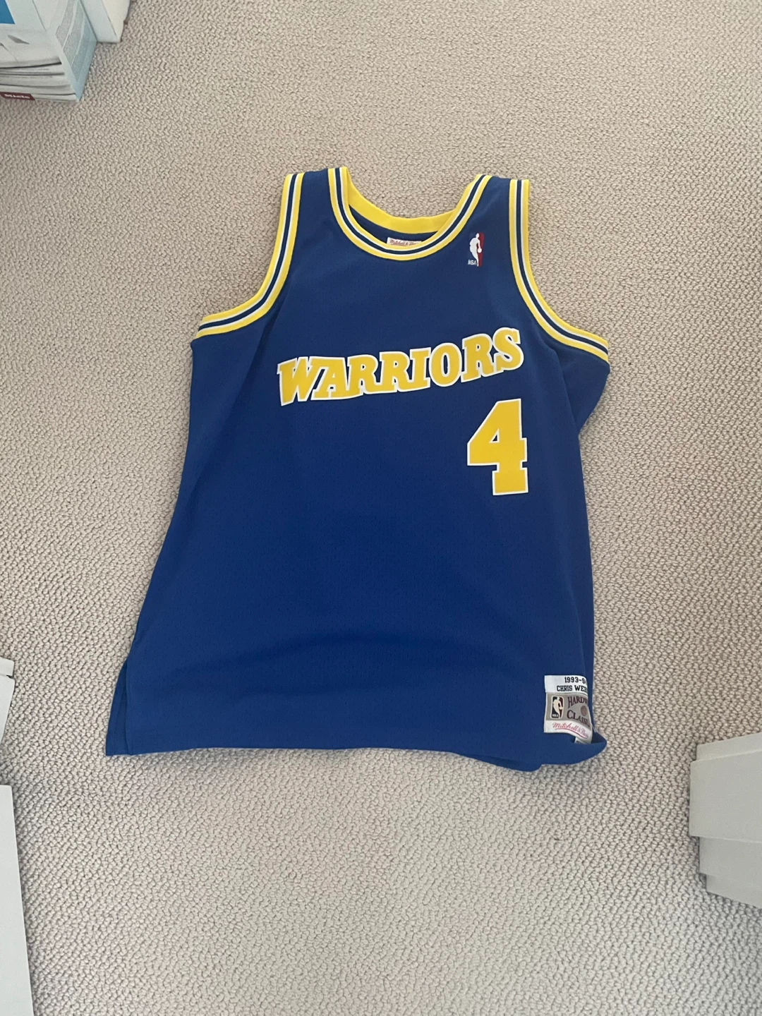 Mitchell & Ness Warriors Chris Webber #4 Jersey