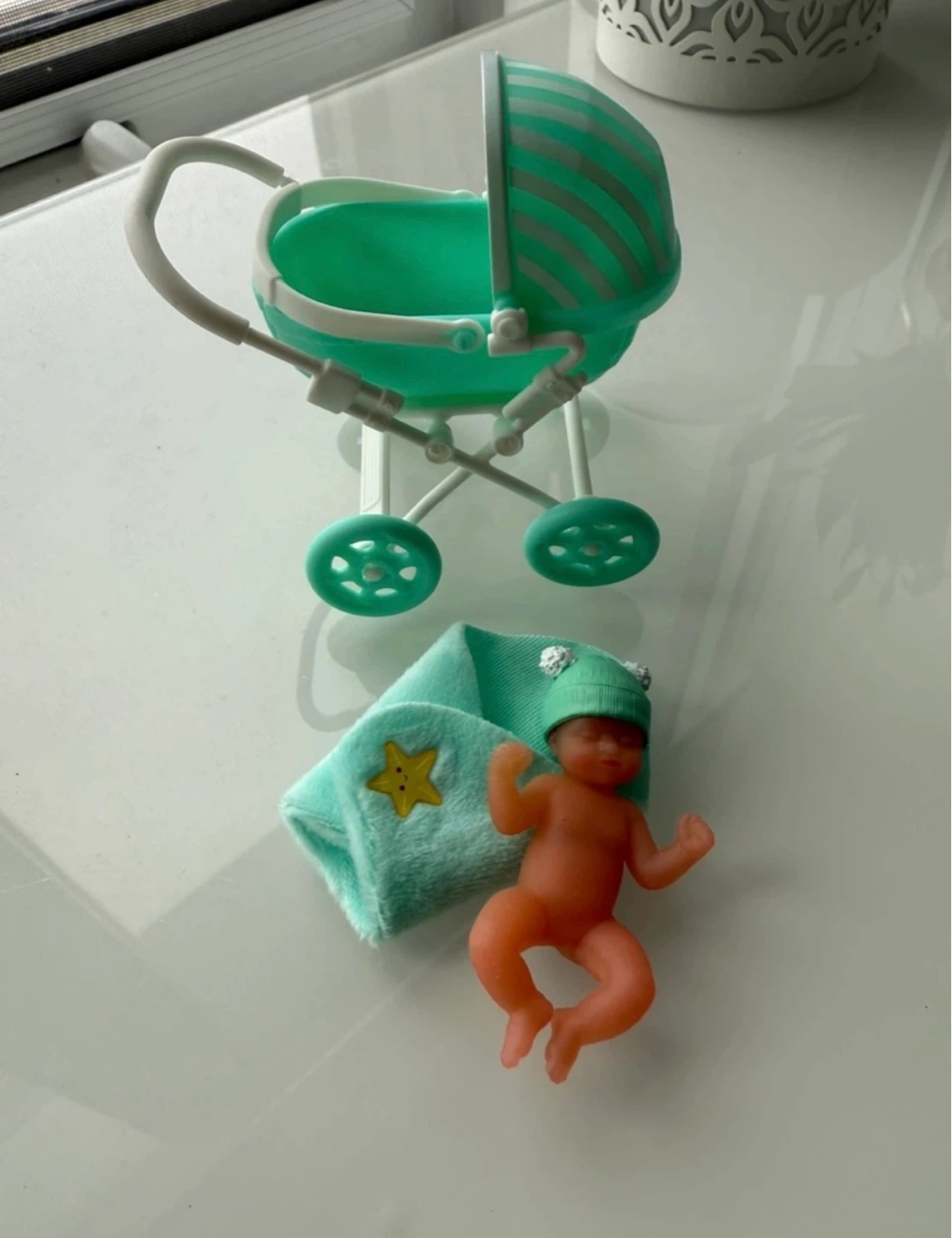 ⚽️Zuru Toy Baby Doll with Stroller and Blanket mini surprise
