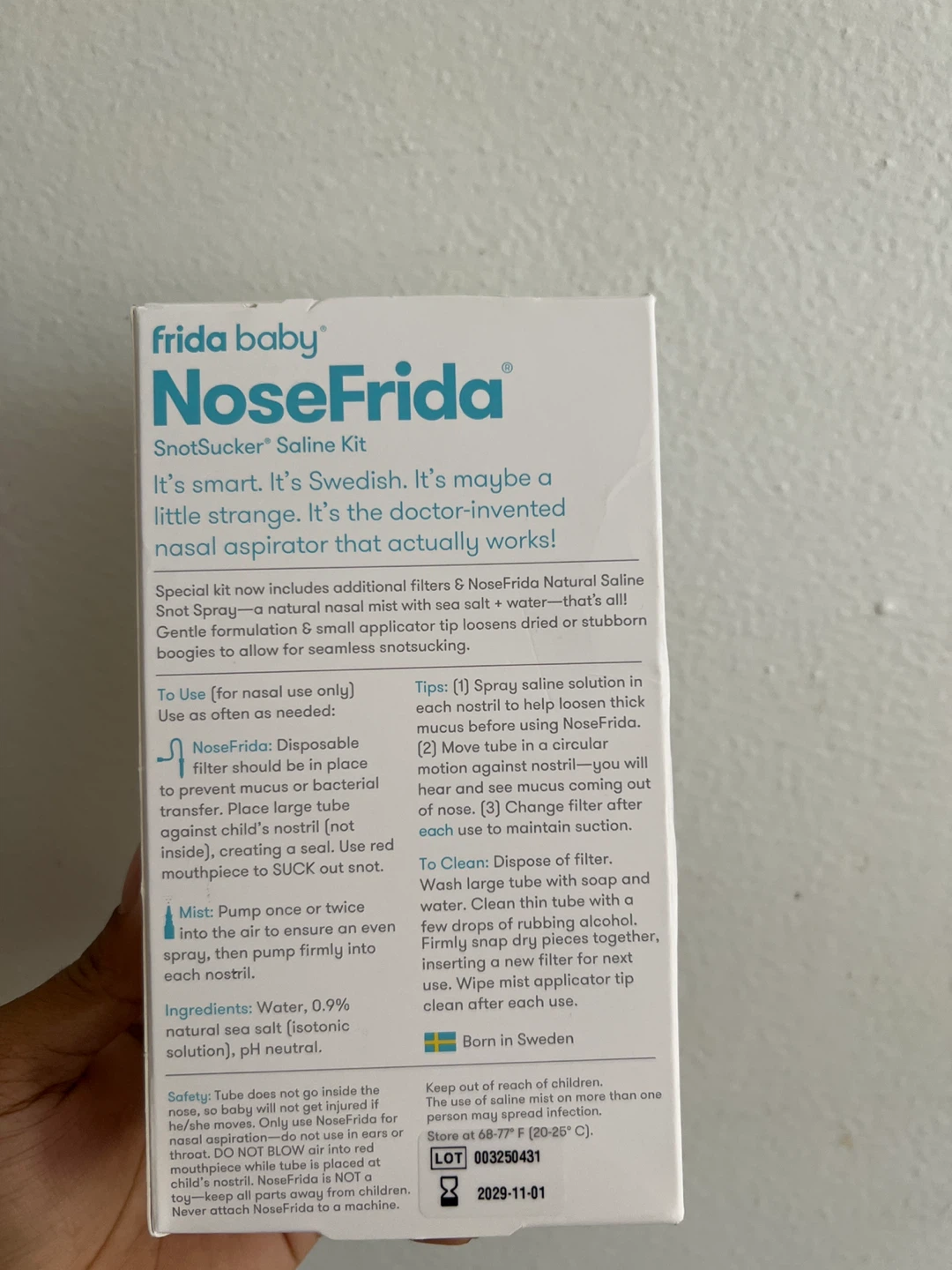⚽️Frida Baby NoseFrida SnotSucker Saline Kit - photo 2