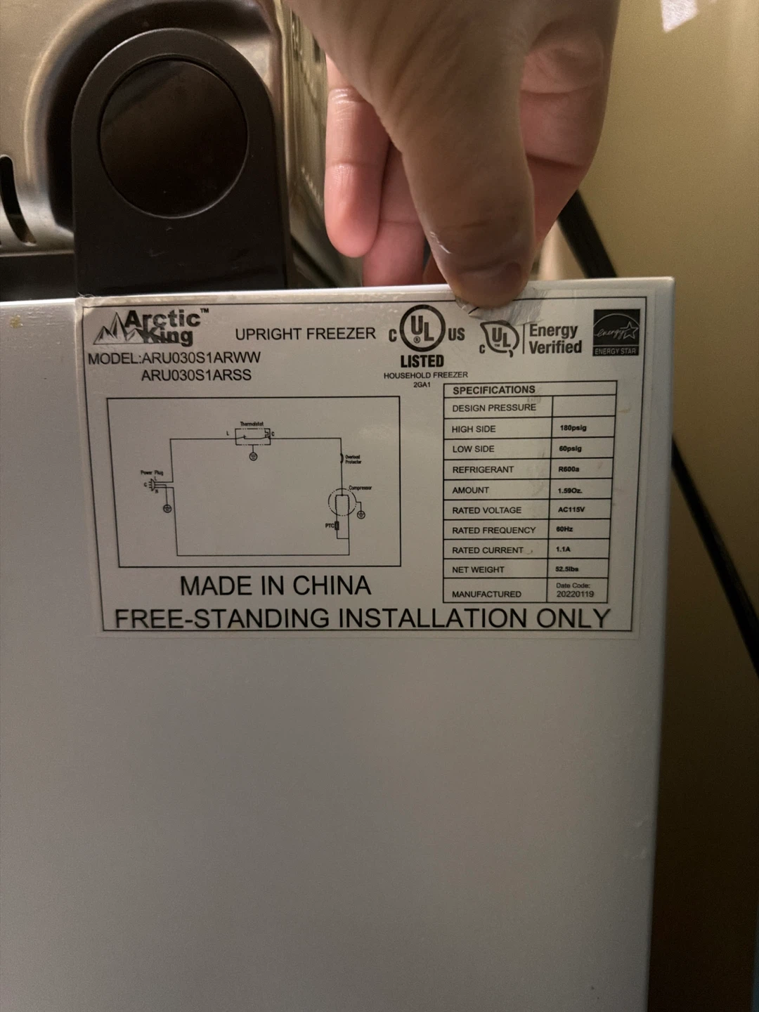 Arctic King Upright Freezer - photo 2