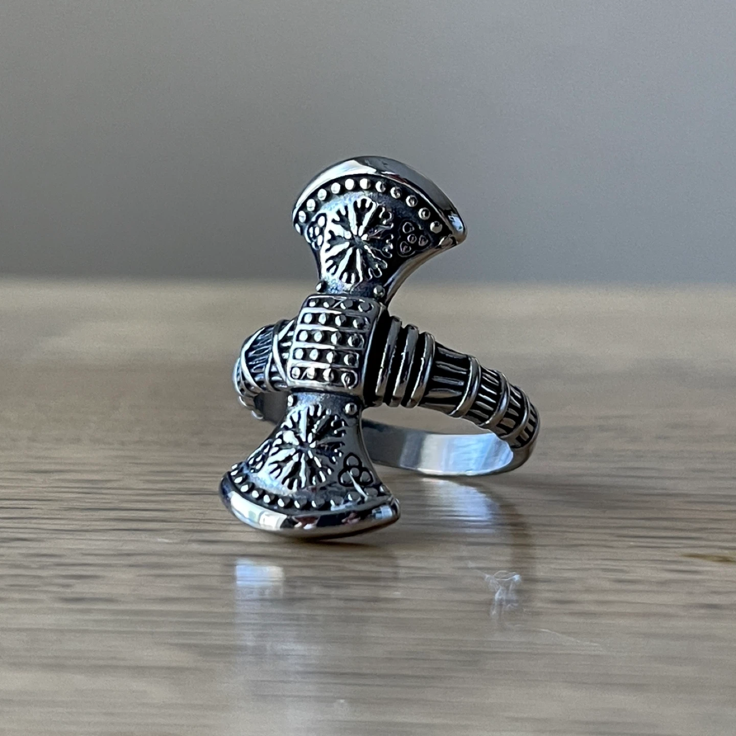 Viking Axe Stainless Steel Ring (size 12)
