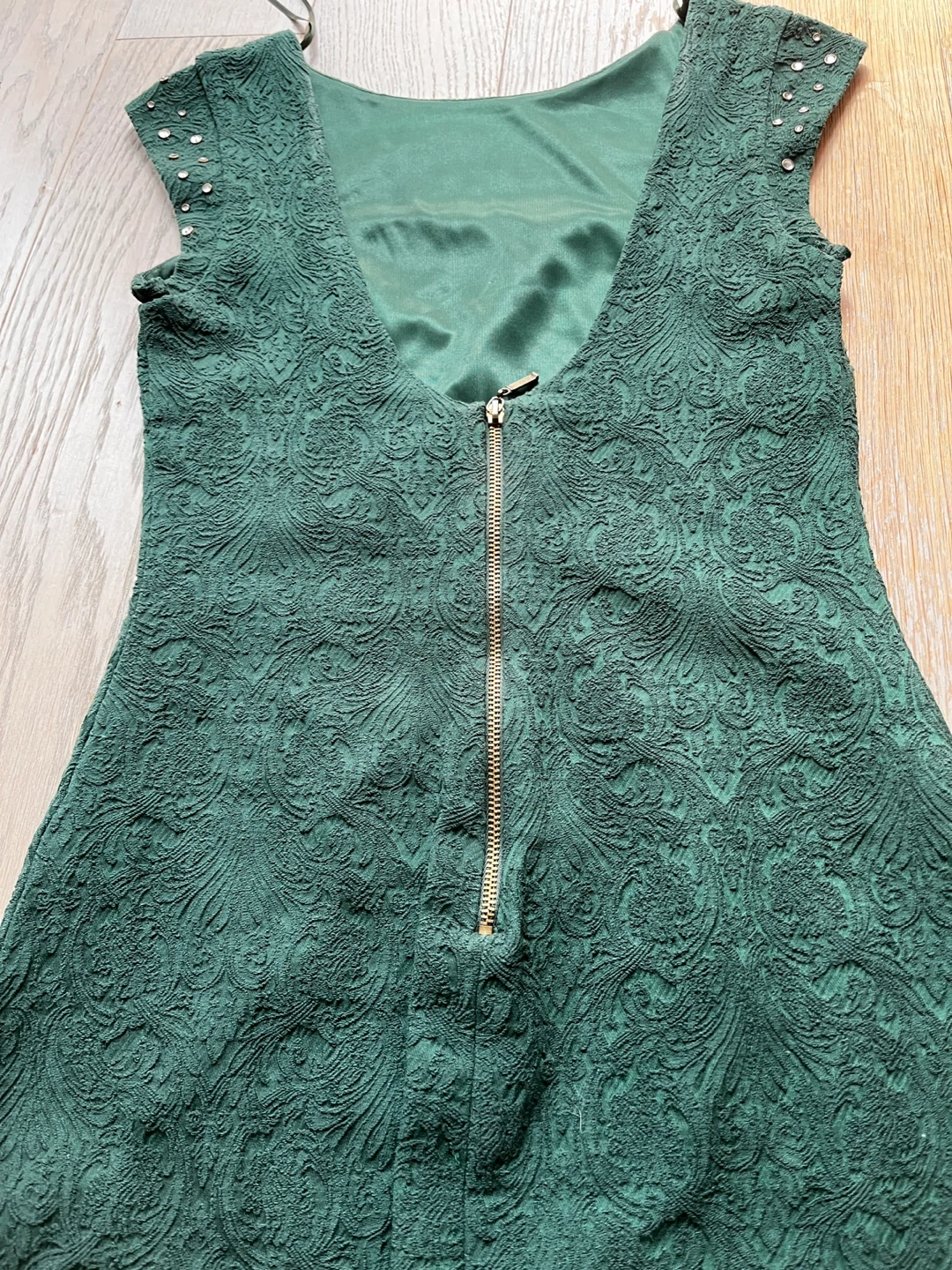 Zara Green Lace Textured Dress- Size S⚽️ - photo 3