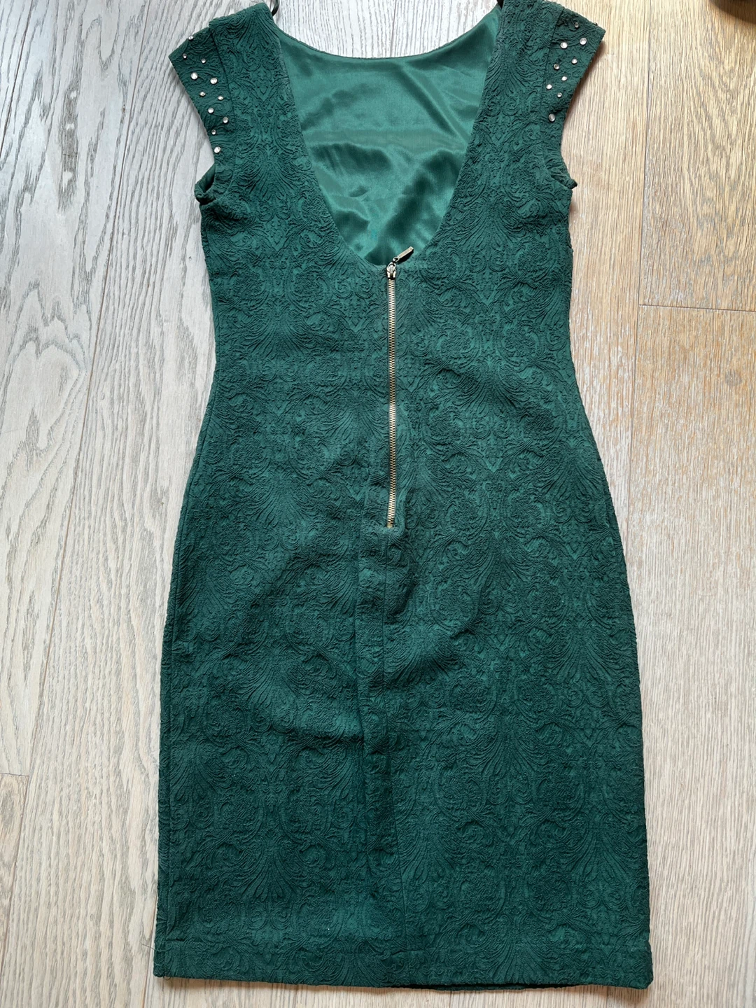 Zara Green Lace Textured Dress- Size S⚽️ - photo 2