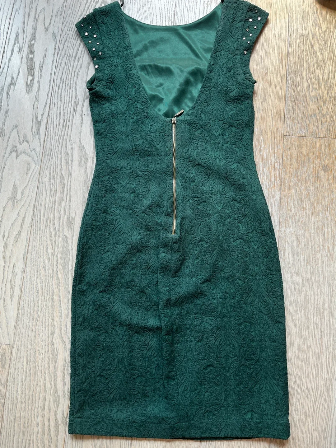 Zara Green Lace Textured Dress- Size S⚽️ - photo 2