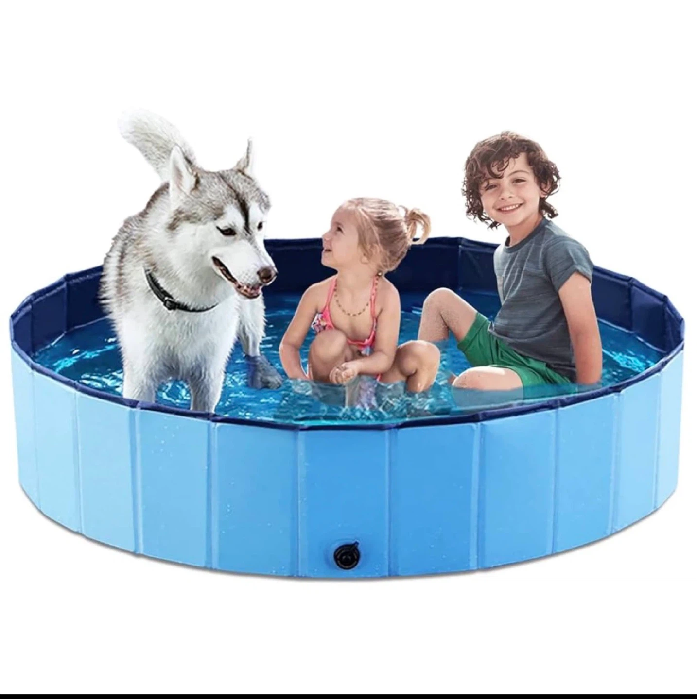 Blue Foldable Pet Swimming Pool Kiddie Pool ⚽