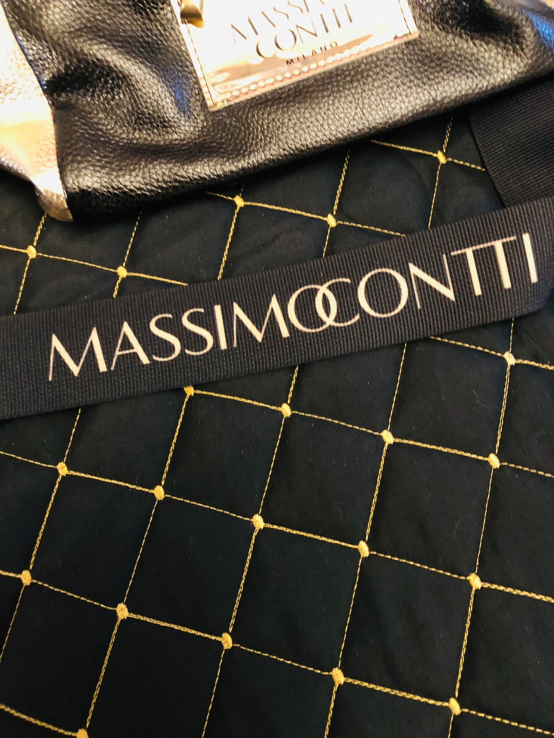 Massimo Contti Black & Gold Bucket Bag - photo 4