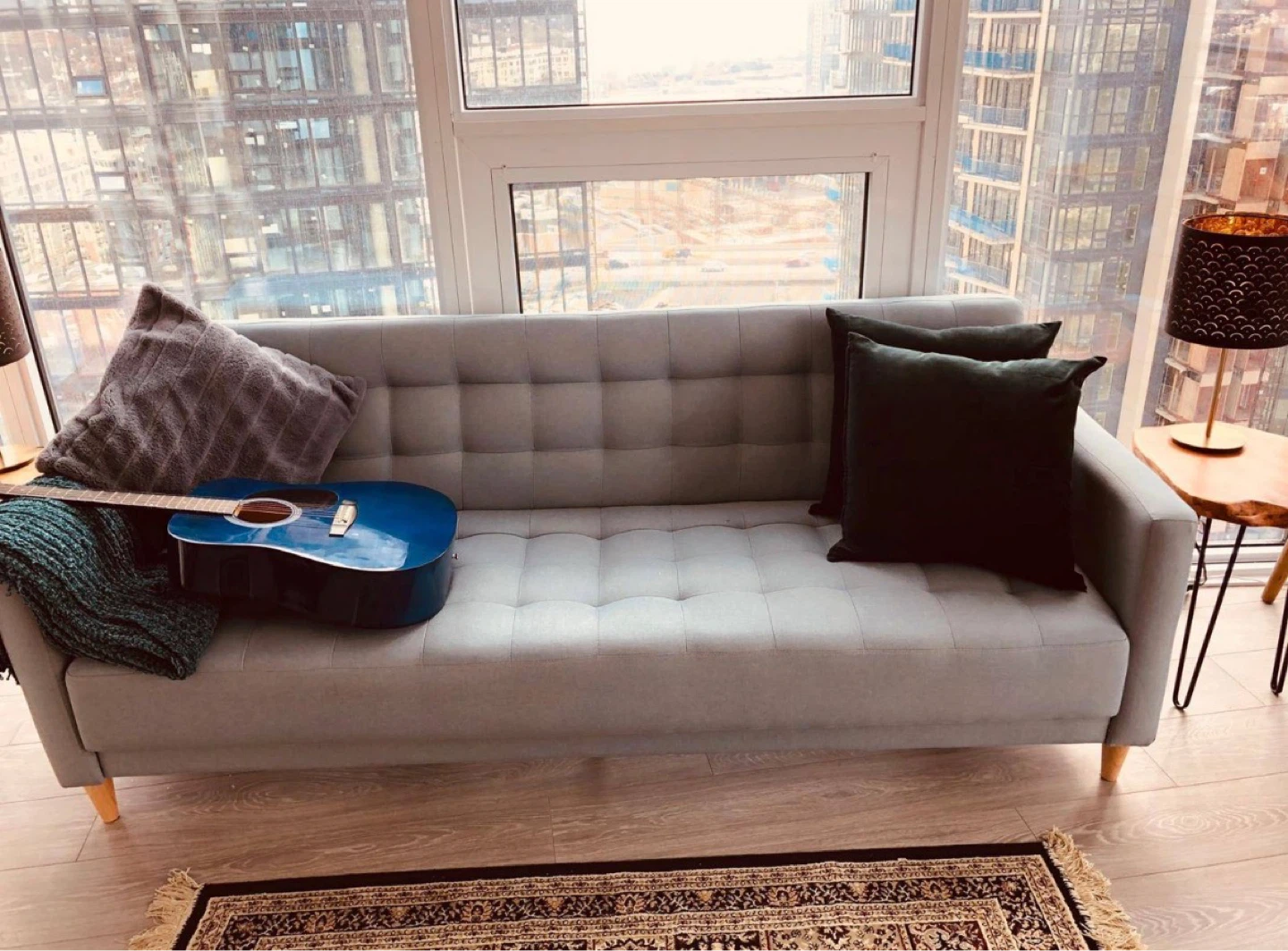 Gorgeous Ice Blue Sofa Bed - Structube worth $600!