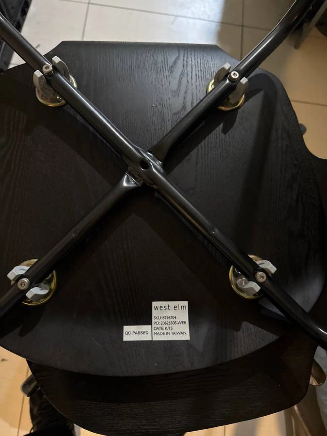 West Elm Dark Wood Bar Stools (Set of 2) - photo 4
