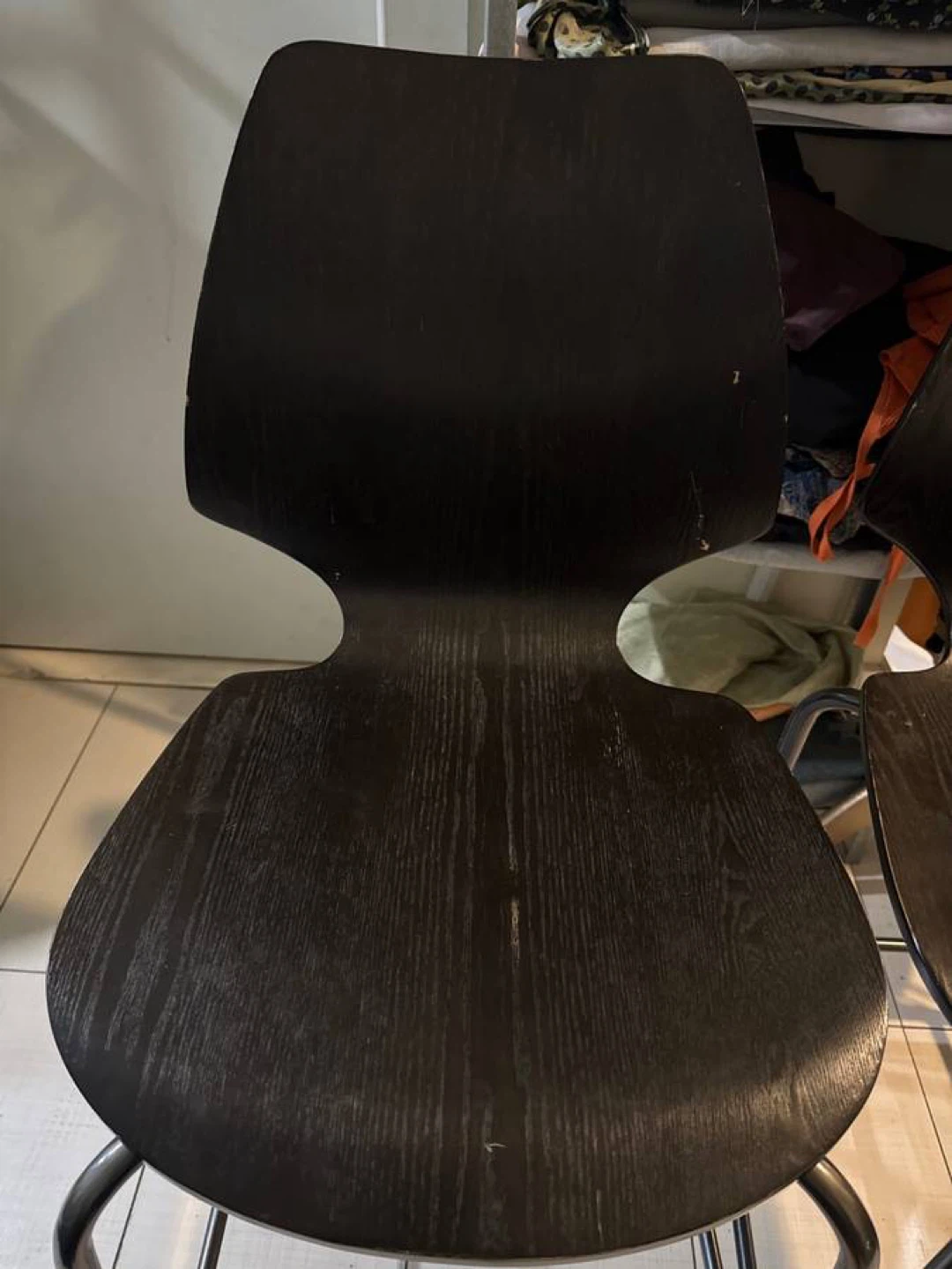 West Elm Dark Wood Bar Stools (Set of 2) - photo 2