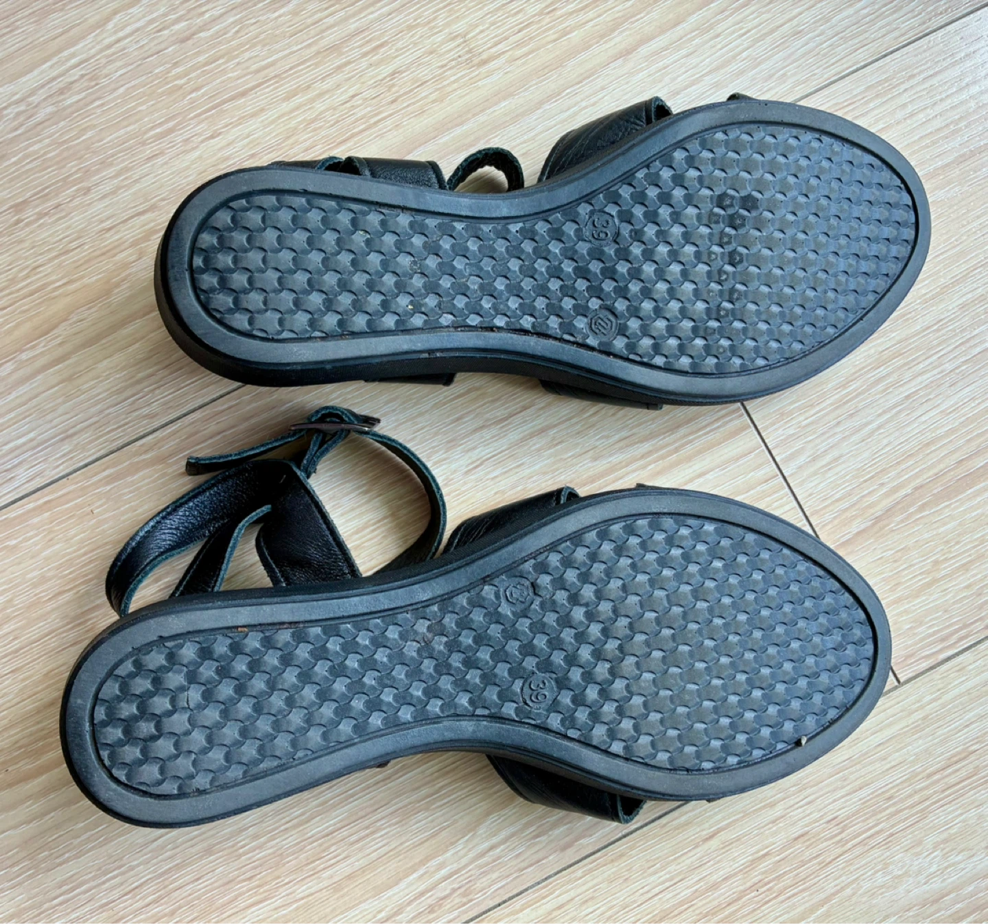 Brand New, Black Leather Platform Sandals - photo 5