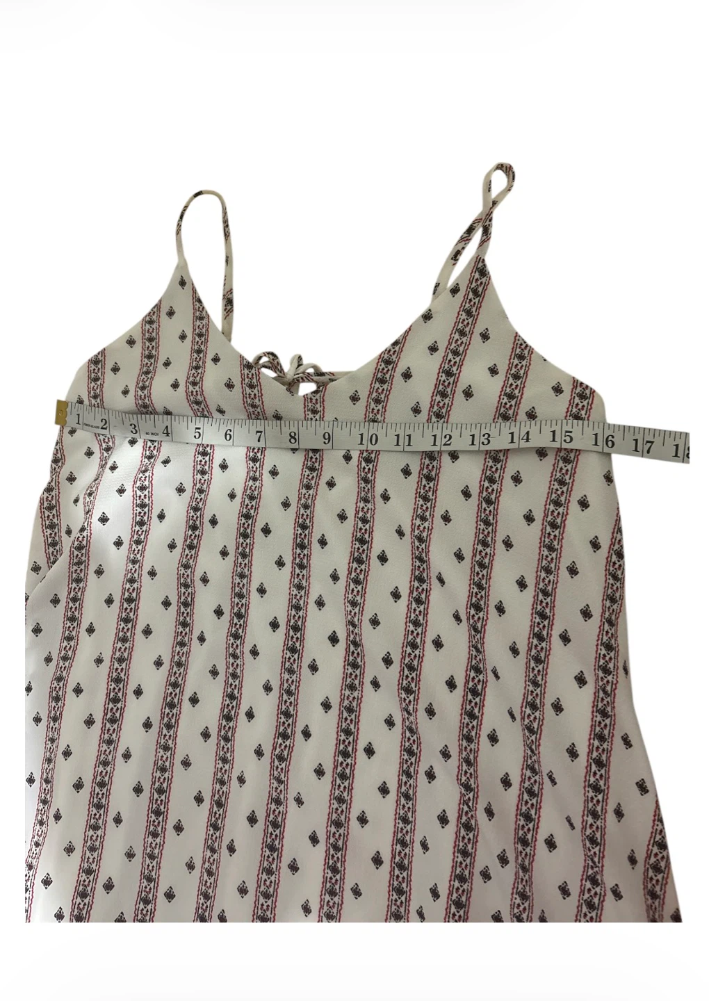 Aqua Women's White Patterned Asymmetrical Hem Cami Dress Size S - photo 5