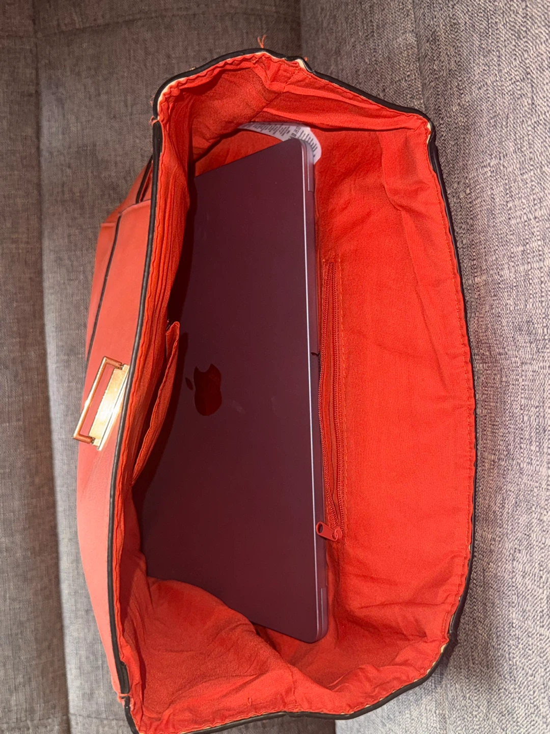 Orange Faux Leather Backpack - photo 4