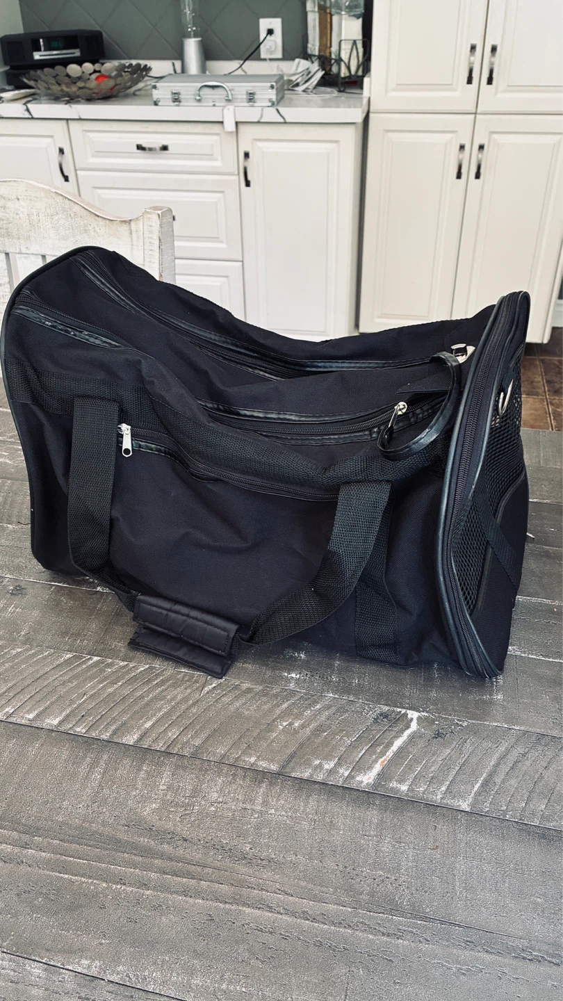 Small dog/cat carrier with soft bed