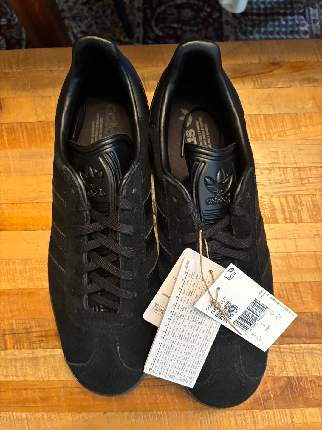 Brand New Adidas Gazelle Triple Black Sneakers – Men’s Size 8.5