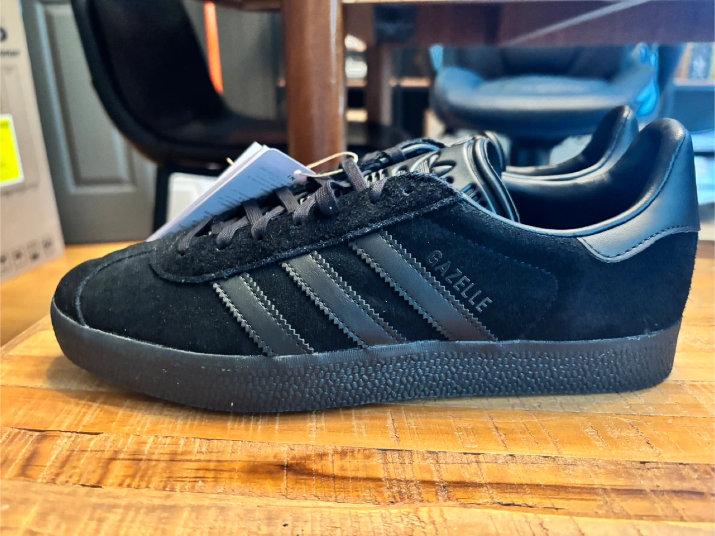 Brand New Adidas Gazelle Triple Black Sneakers – Men’s Size 8.5 - photo 2