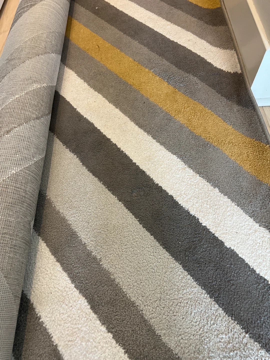 Xl  Rug - Grey, White, Yellow