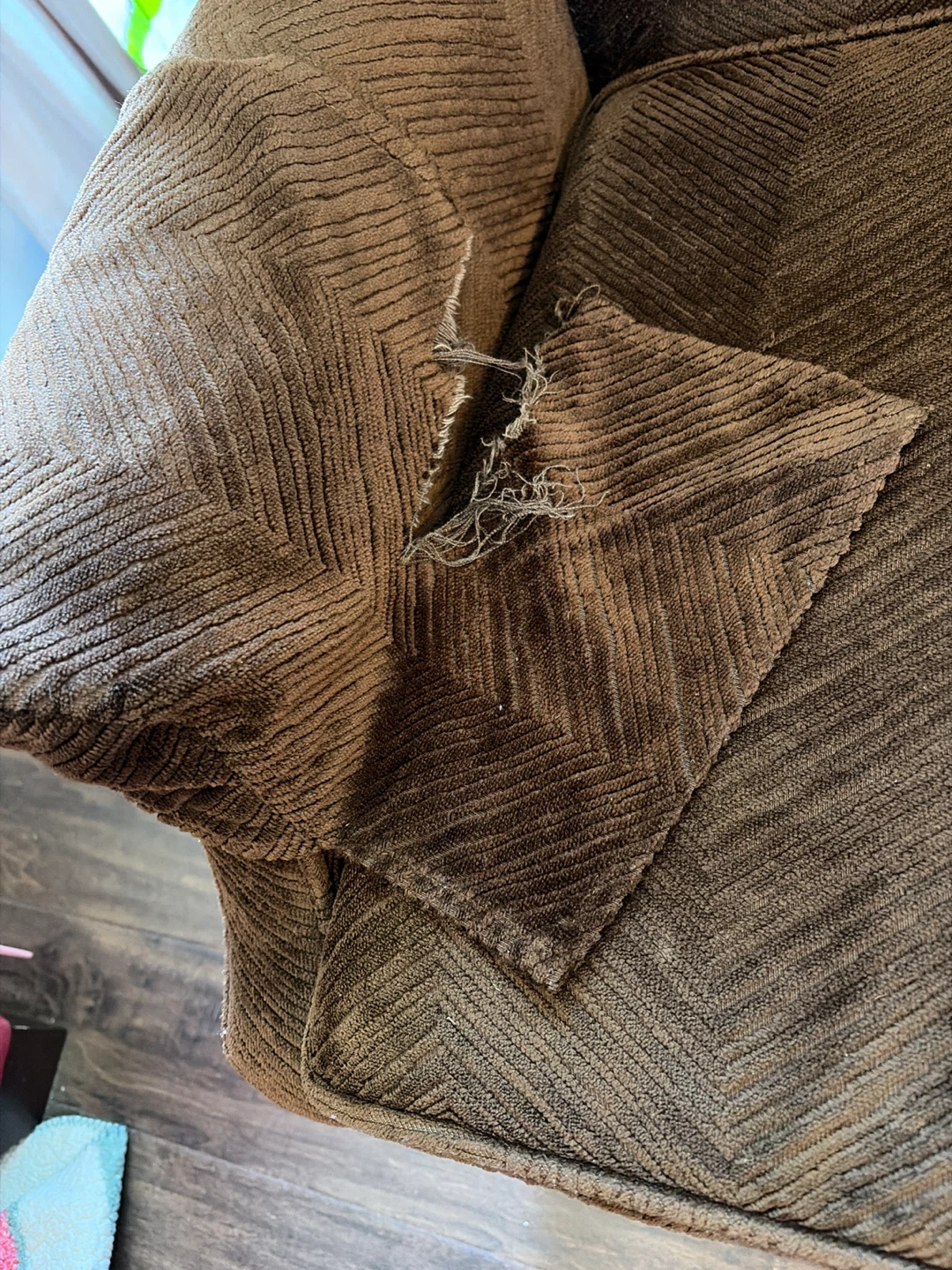 2 Vintage Brown Wingback Armchair - photo 3