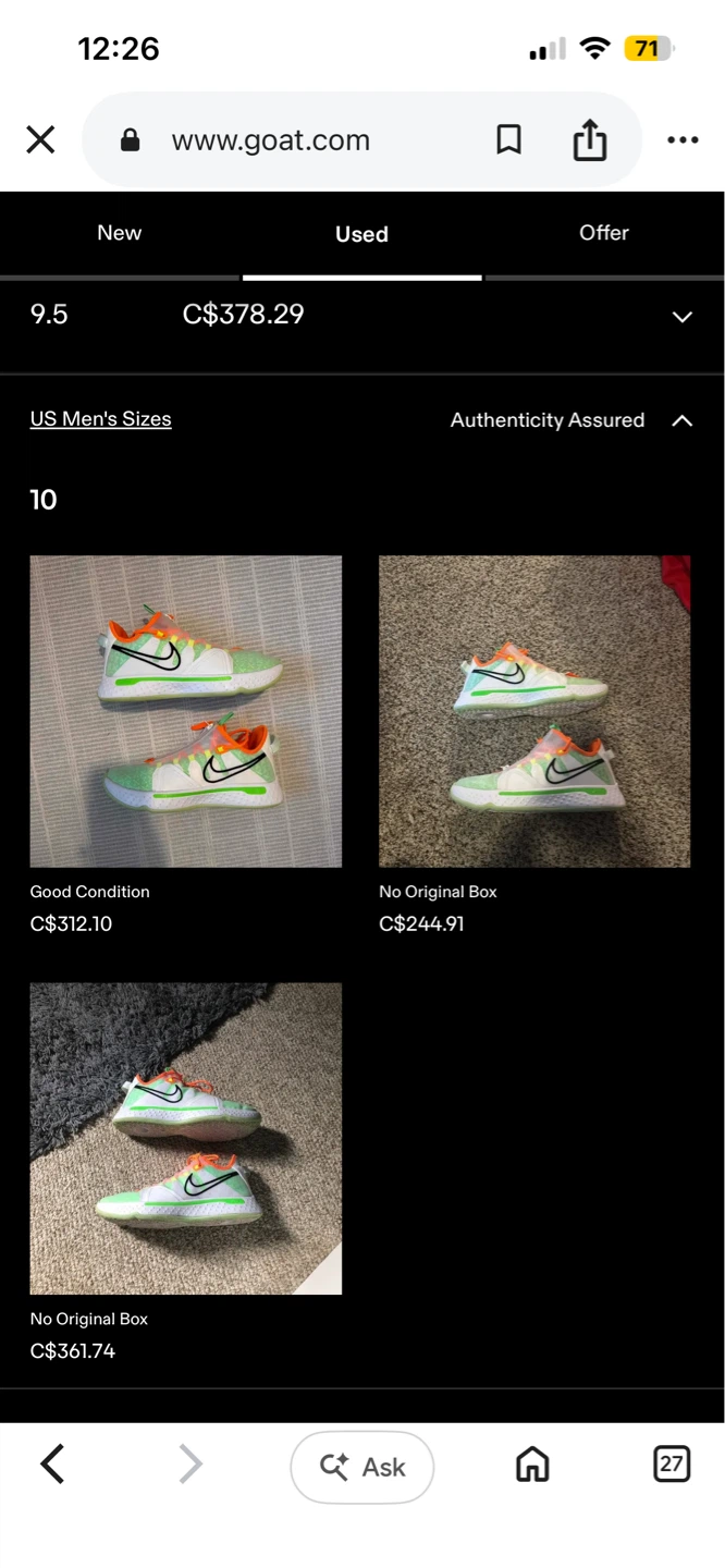 Gatorade x Nike PG 4 size 10 - photo 2