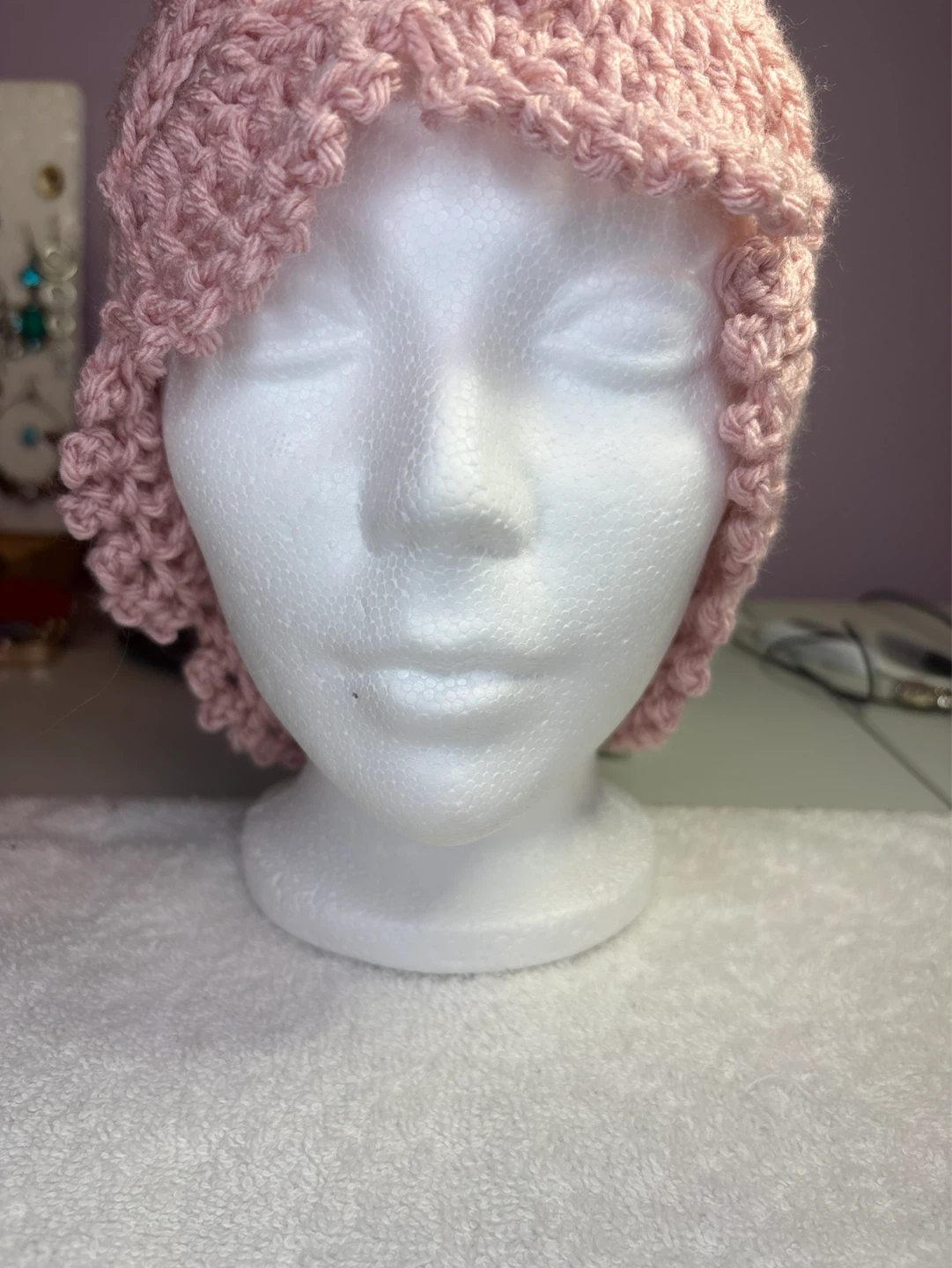 Hand Crocheted Pink Hat