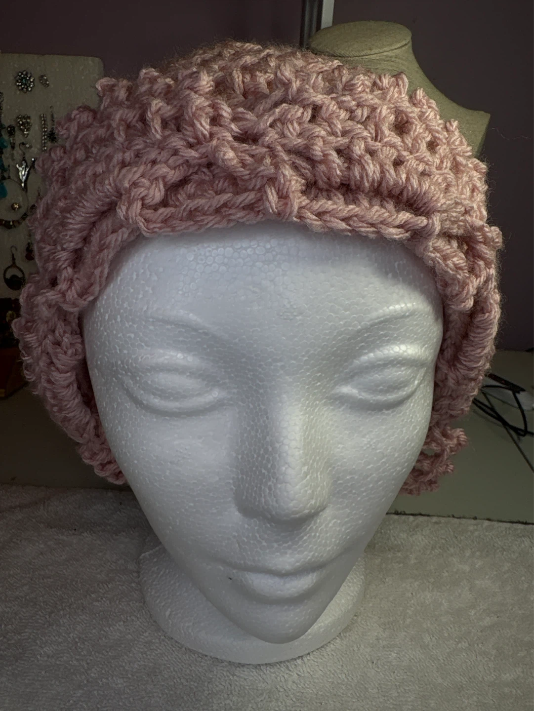 Hand Crocheted Pink Hat - photo 4