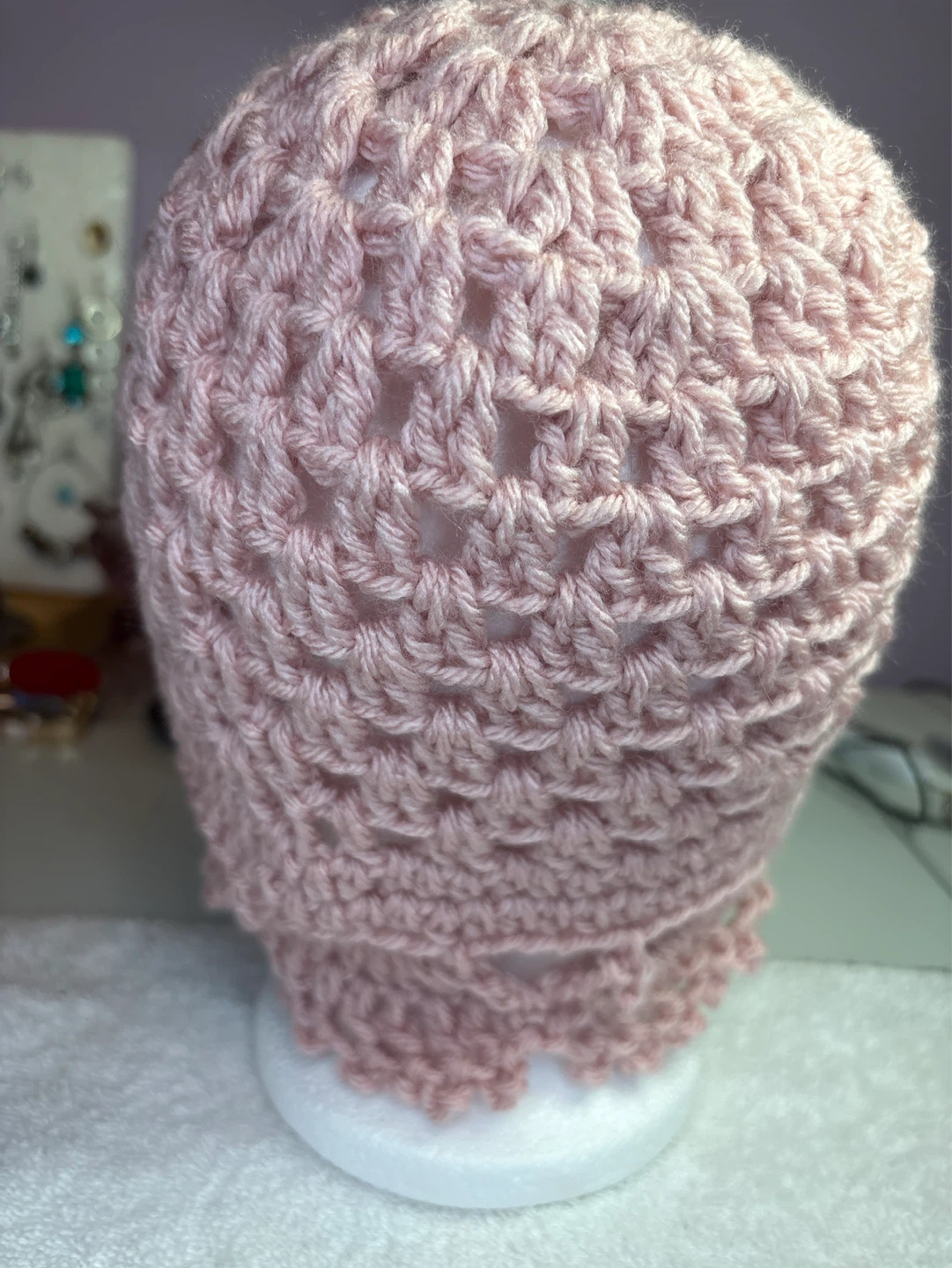 Hand Crocheted Pink Hat - photo 3