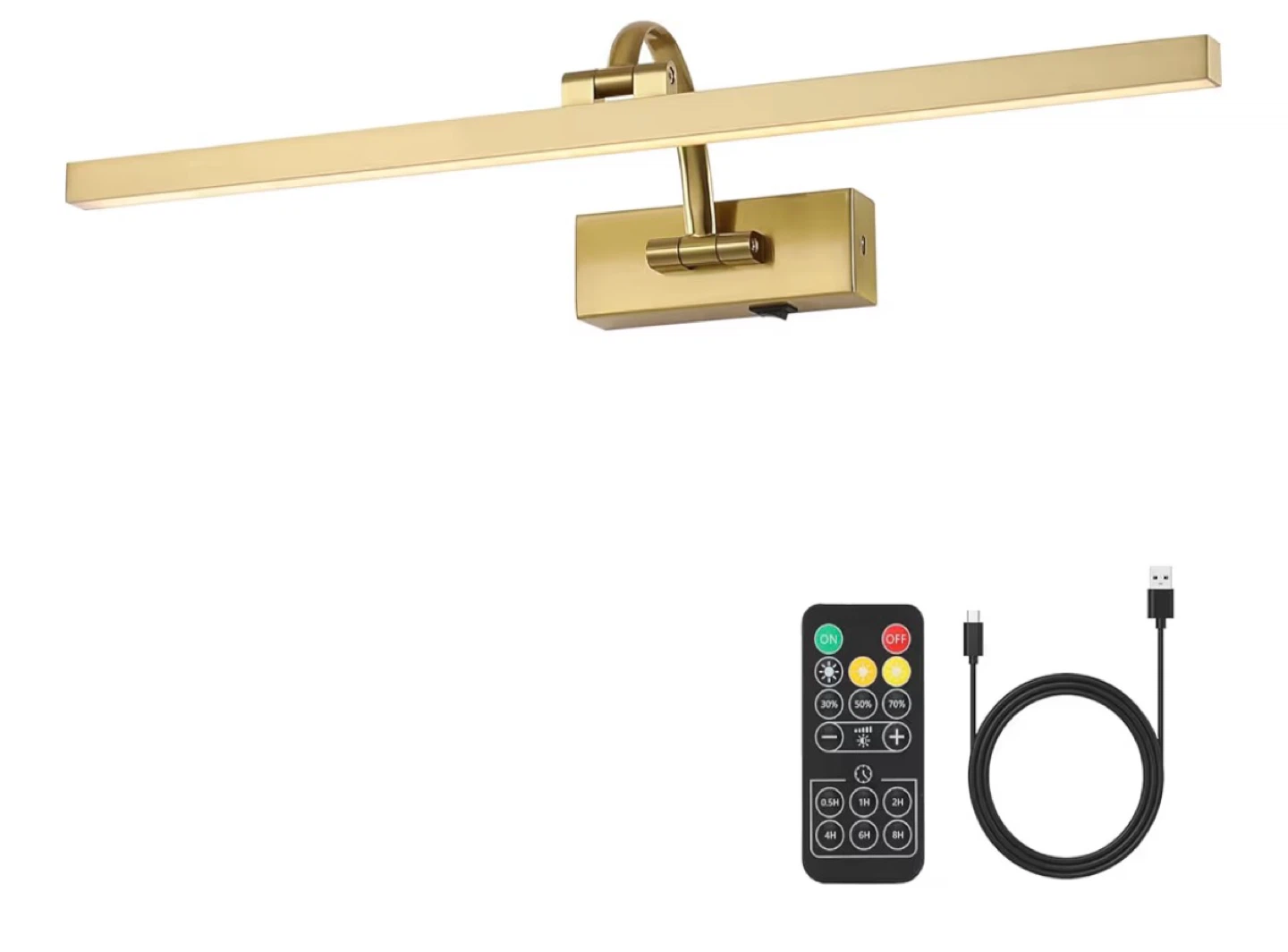 Gold Picture Light with Remote Control