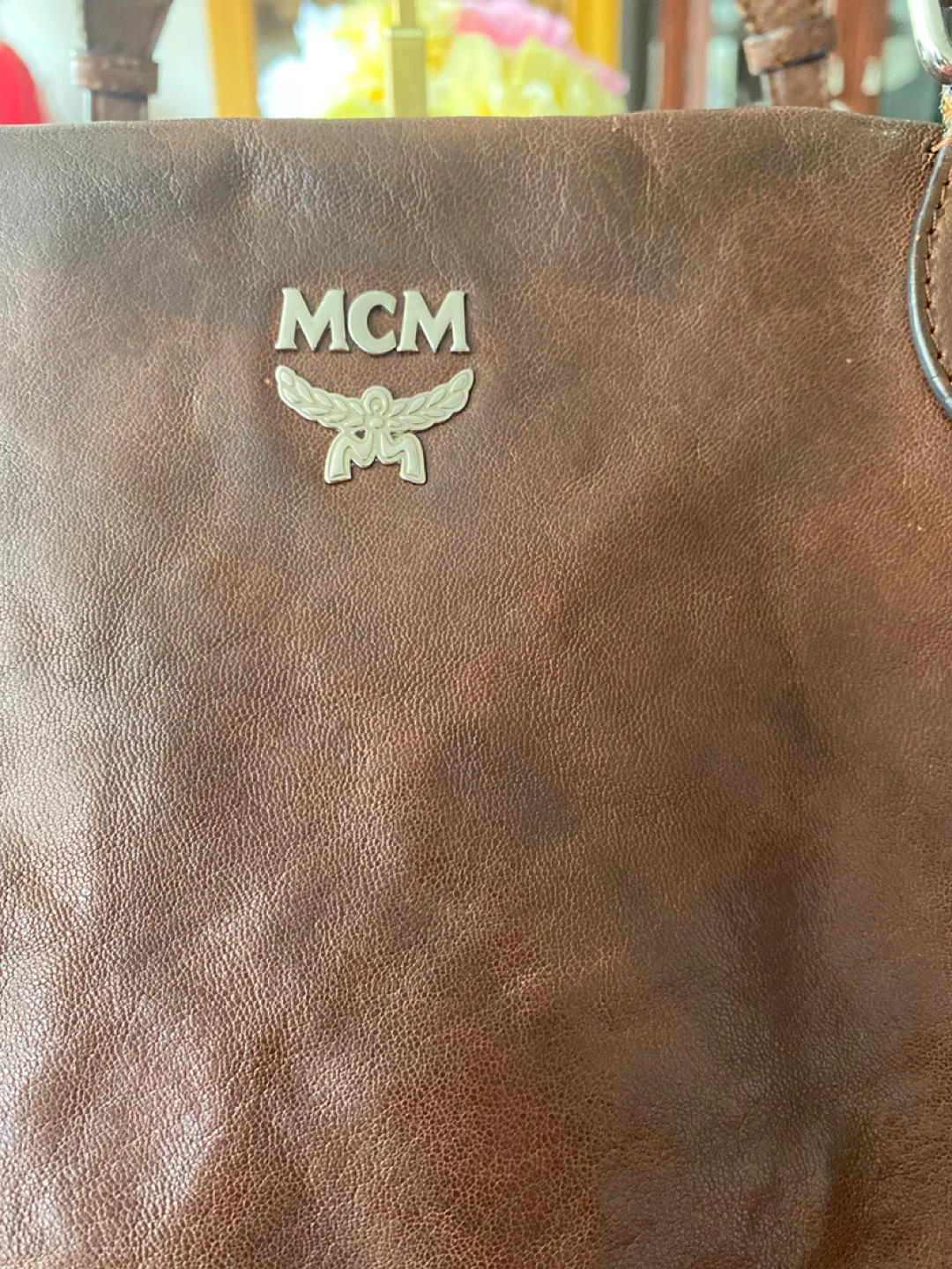 Brown MCM Leather Tote Bag⚽ - photo 2