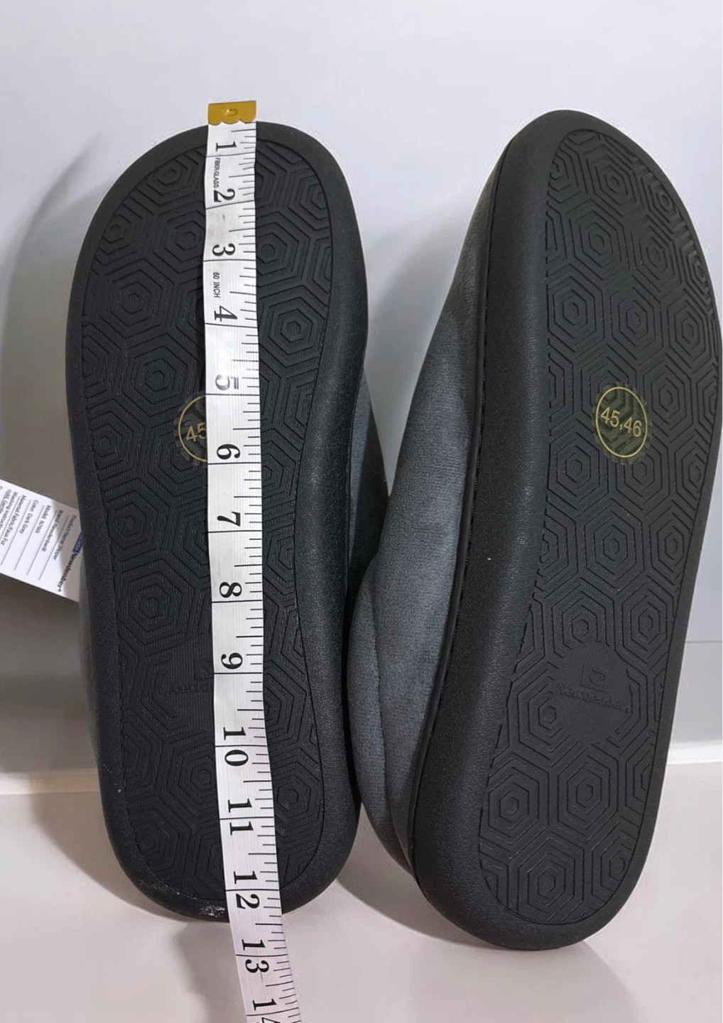 Westdenber Men's Slippers Size 45-46 Grey - photo 3