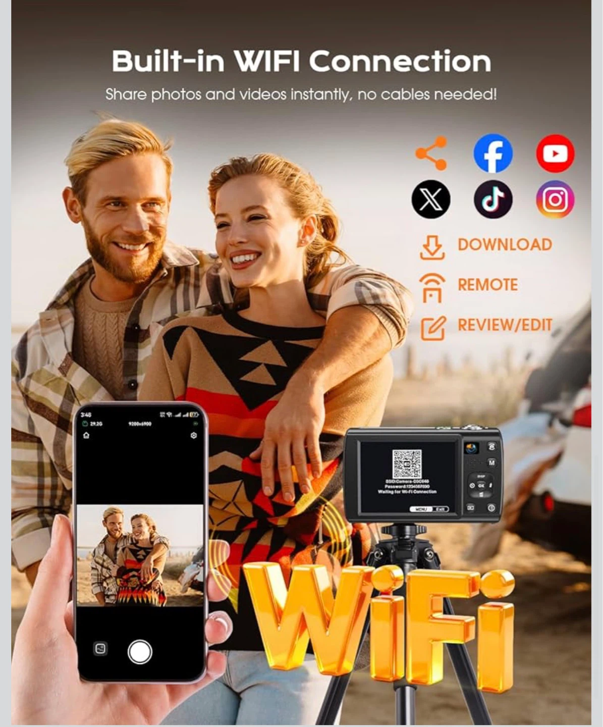 88MP Autofocus Capture Camera with Built-in WiFi & 16x Zoom - photo 5