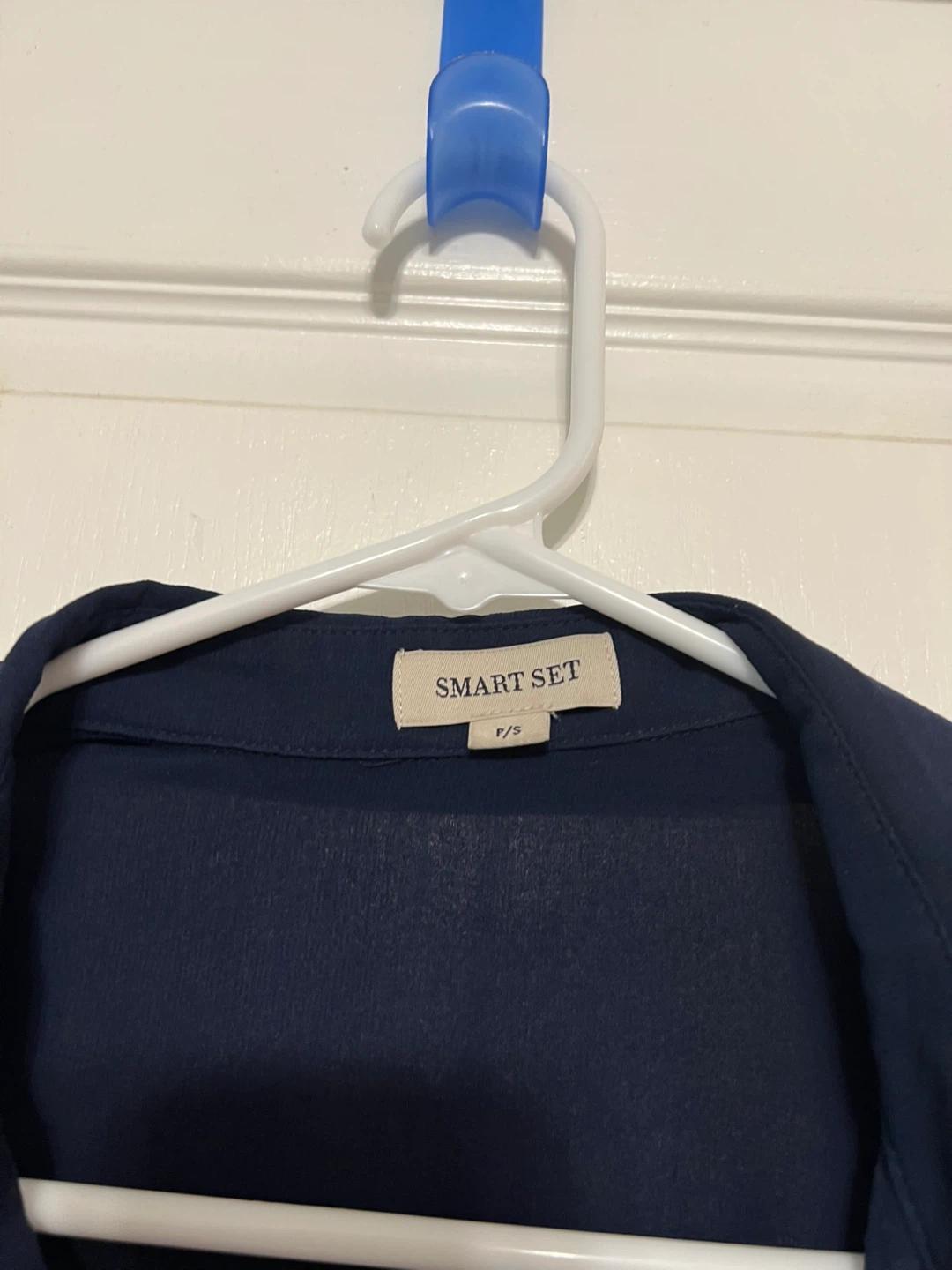 ⚽ Smart Set Navy Sheer Dot Blouse - photo 2