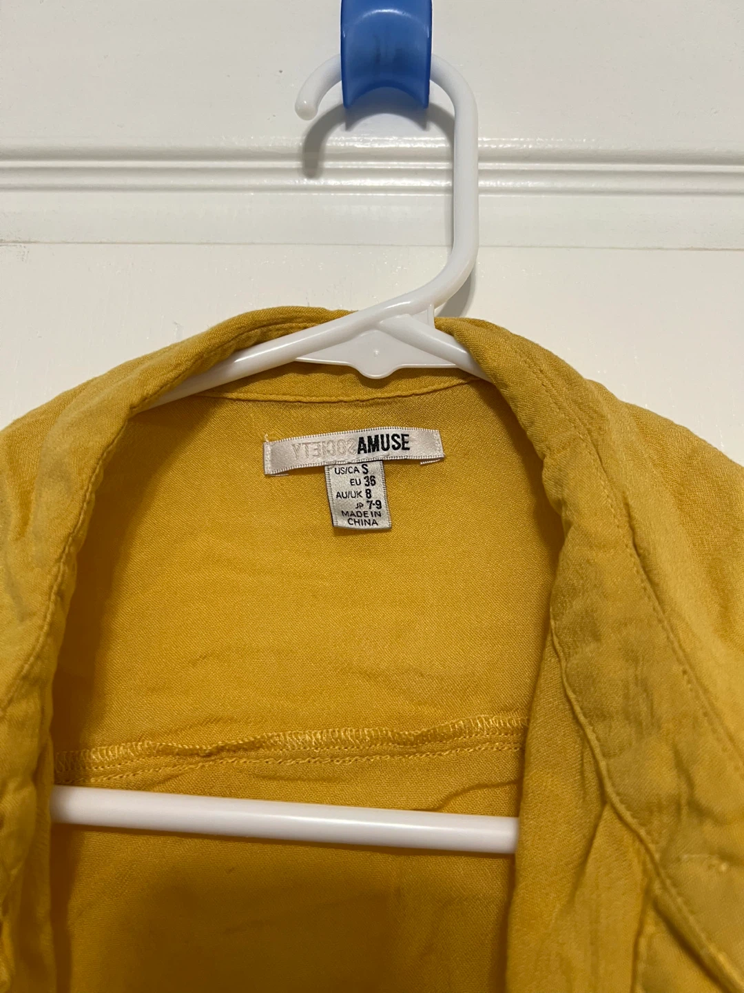 ⚽ Amuse Yellow Button-Up Shirt Size S - photo 2